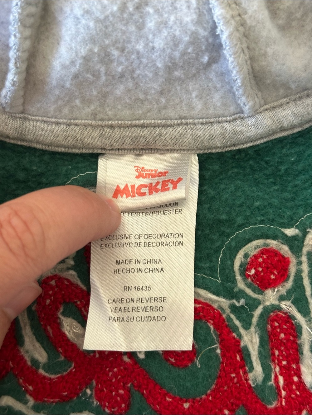 Disney Mickey Mouse Varsity Jacket Kids 3T Green Hooded Letterman Snap Front - Picture 4 of 4